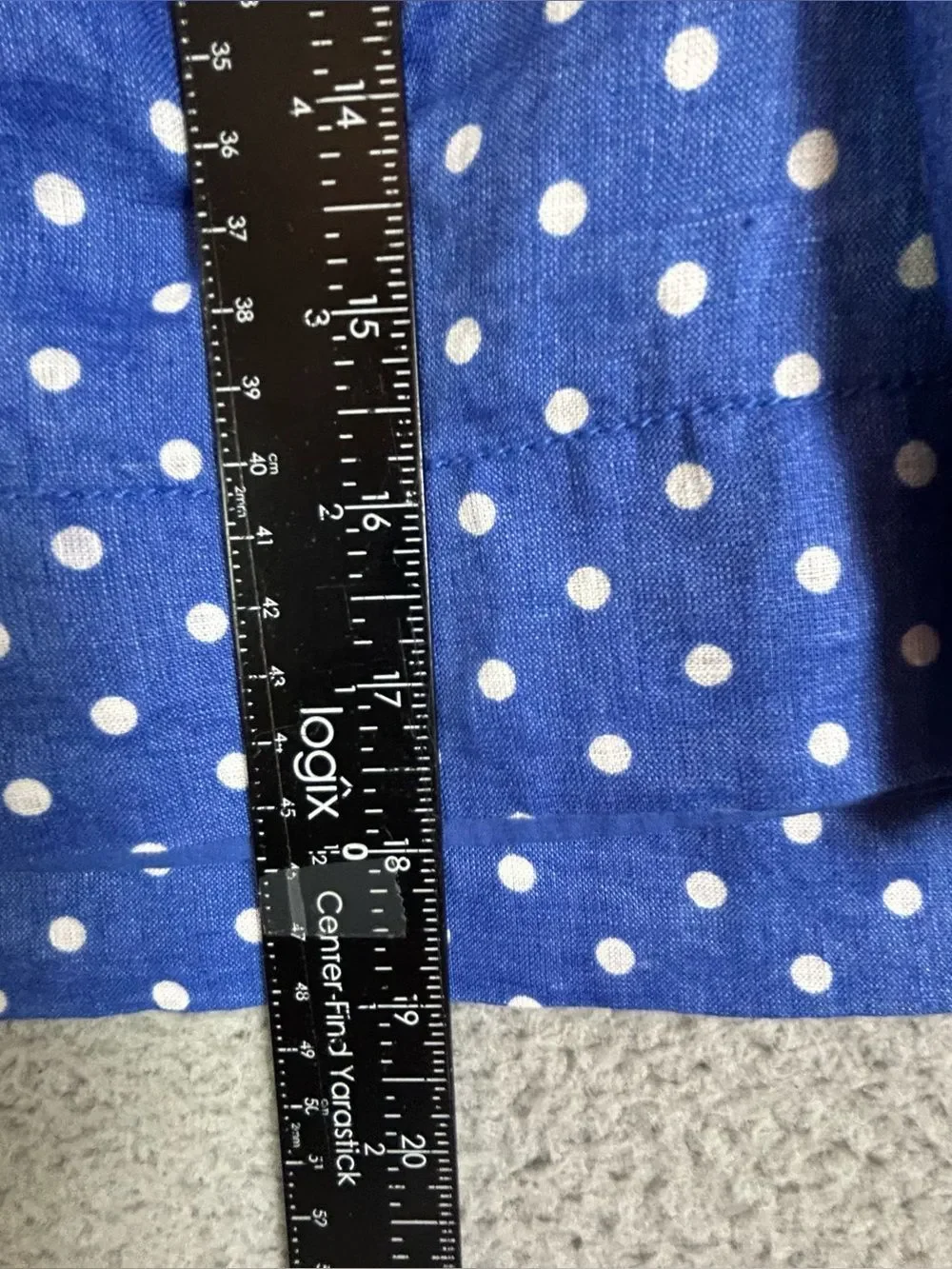 Jcrew women’s Polka Dot Drawstring Mini Skirt - Blue size 12